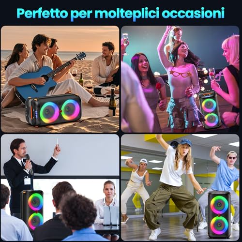 HWWR Karaoke with Microphone with 2 Wireless Microphones 10000 mAh Bluetooth 5.3 Speaker, 300 W PA System, Sing You Karaoke 2026 for Adults/Children for Parties, Family Meetings, Holidays