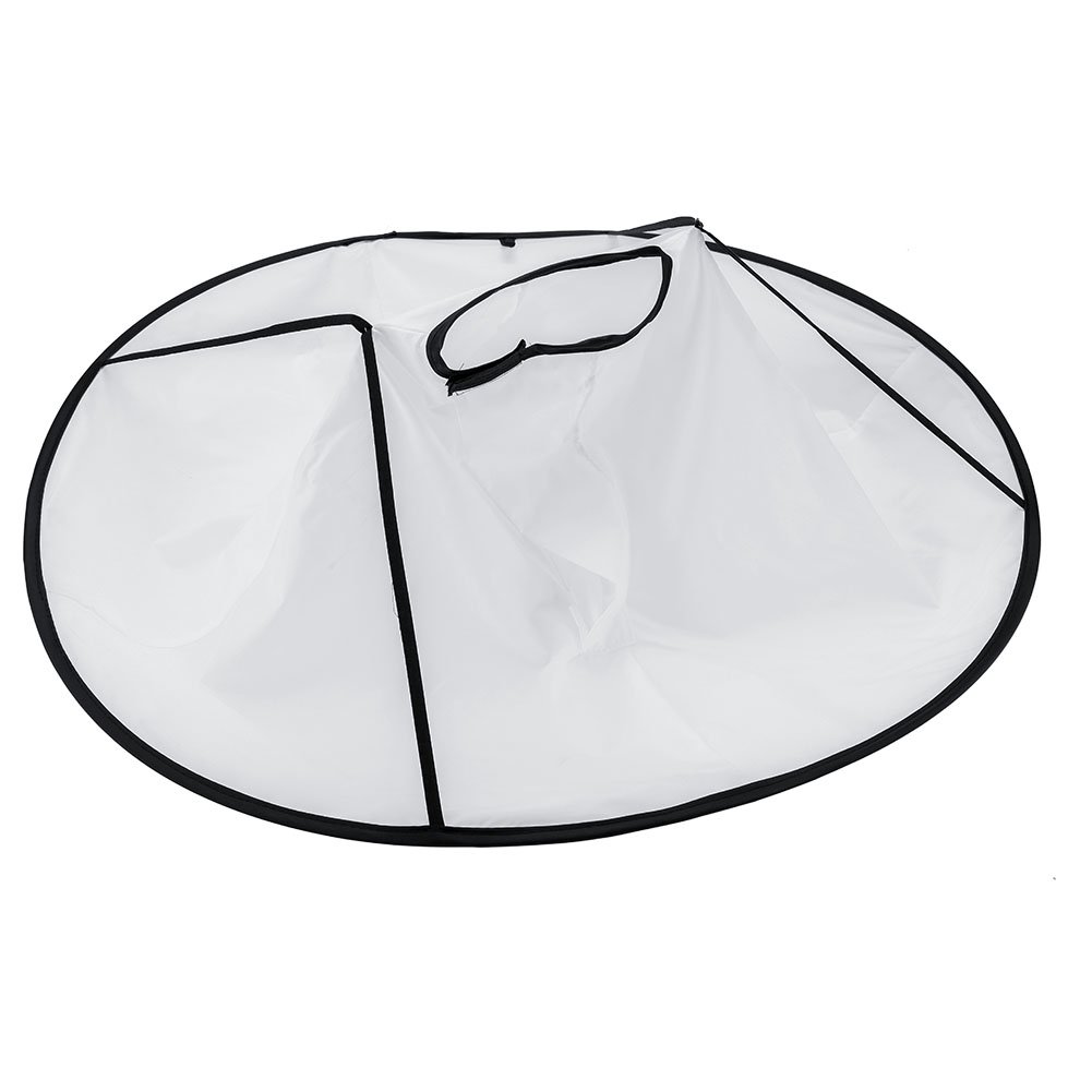 Haircut Barber Cloak, Adult Kids Hair Cutting Catcher Umbrella Cape Hairdressing Kit for Stylists Salon Gown (White)