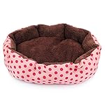 Monbedos, lettino per animali domestici in cotone a pois, per cani di piccola taglia e gatti, dimensioni 36 x 30 cm…