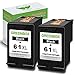 GREENBOX Remanufactured HP 61XL 61 XL Ink Cartridge (2 Black) Used in Envy 4500 5530 5534 5535, Deskjet 2540 1000 1010, Officejet 4630 2620 Printer