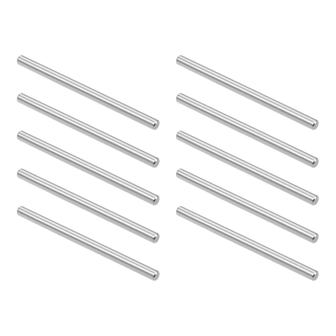 Unifizz 10Pcs 5 x 80mm Dowel Pin 304 Stainless Steel Shelf Pegs Support Shelves Silver Tone