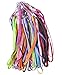 108 Pack 7 inch Lightweight Colorful Hand Wrist Lanyard Strap String, Short Hand Grip Lanyard for USB Flash Drives, Key, Keychain, ID Badge Holder, Name tag and Other Small Items-Assorted 12 Colors
