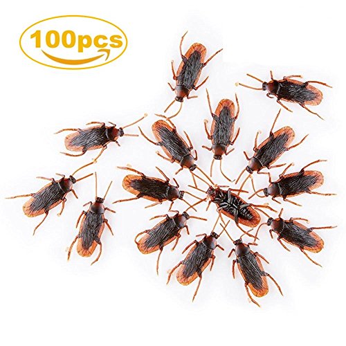 O-Best 100pcs Fake Roach Prank Novelty Cockroach Bugs Look Real