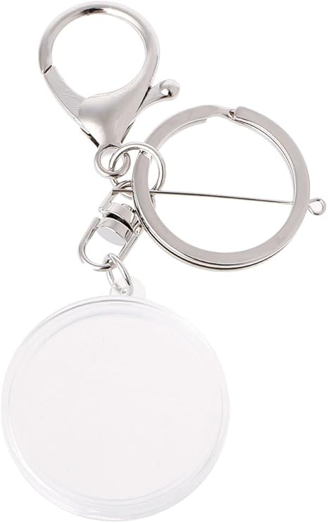 Amazon Jagetradeアクリルコインホルダーキャップ30ミリメートル27ミリメートルキーリング合金キーホルダーのためのパッドリング 収納ケース ボックス オンライン通販