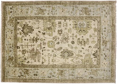 New Oushak hand knotted wool area rug from India 10' 1" x 14' 1"