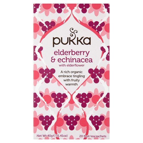 Pukka Organic Elderberry & Echinacea with Elderflower Tea -- 20 Tea Bags