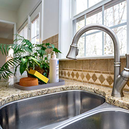 image for ZAPPOWARE Kitchen Sink Organizer Caddy | Silicone Sponge Holder - Stor