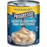Progresso Rich & Hearty Soup, Creamy Alfredo with Penne and Chicken, 18.5-Ounce Cans (Pack of 12)