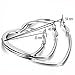 Flongo Women's Charm Stainless Steel Heart Shape Huggie Hinged Earring
