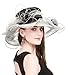 Saferin Women's Kentucky Derby Sun Hat Church Cocktail Party Wedding Dress Organza Hat Two Tone Color
