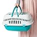 Favorite Top Load Portable Pet Small Animal Carrier Outdoor Short Trip Travel Vet Visit, Blue