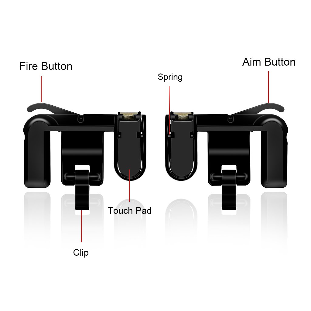 Magicfun Mobile Game controller/ Phone Game Gamepad Joystick Handle Grip Sensitive Shoot Per Controller Sparatutto Per Coltelli / Regole Di Trigger Di Gioco Survial Per IOS E Android