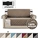 H.VERSAILTEX Reversible Loveseat Cover Water Resistant Furniture Protector for Dog Non Slip Couch Cover with Elastic Strap Washable Loveseat Slipcover Seat Width to 46