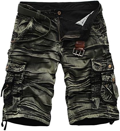 Clardy Men's Casual Multi Pocket Cargo Shorts