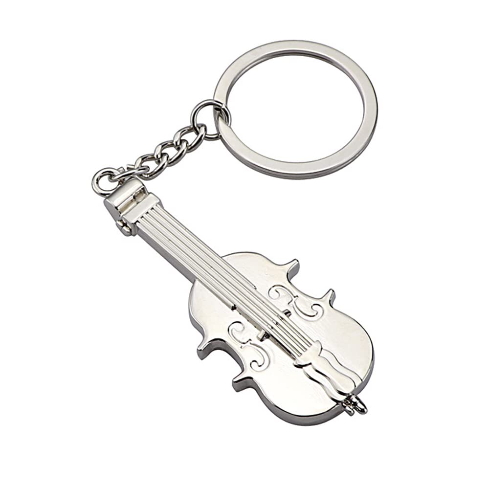 ARFUKA Keyring Music Violin Pendant Keychain Metal Key Ring Charm Jewellery Christmas Birthday Gift Key Chain Key Ring Holder for Men and Women