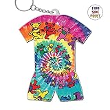 Creative Unique Tie Dye Bear Runner Key Ring Key