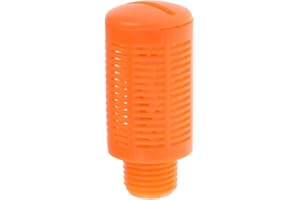 uxcell Plastic Pneumatic Muffler Exhaust Air Line Silencer 1/4 PT Orange 10pcs