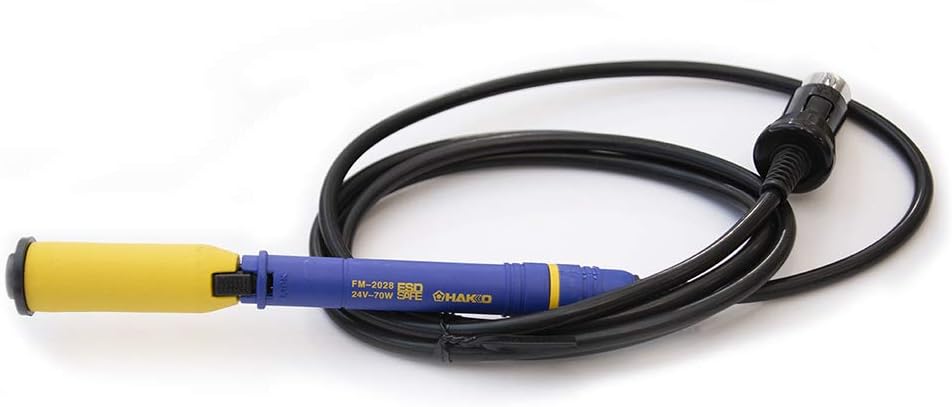 Hakko FM-2028 Soldering Iron with Yellow Antibacterial Sleeve 24V/70W