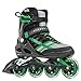 Rollerblade Macroblade 84 Mens Adult Fitness Inline Skate - Black/Green - 84 mm / 84A Wheels with SG7 Bearings - Performance Skates - US Size 10, Black/Green, Size 10