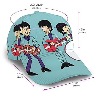 DAWN&ROSE Anime Bea-tles Casquette de baseball en polyester confortable et résistante à l’eau réglable pour homme et… - Les Beatles, Paul McCartney, John Lennon, RIngo Starr, George Harrison DAWN&ROSE Anime Bea-tles Casquette de baseball en polyester confortable et résistante à l'eau réglable pour homme et… – Image 2