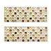 Beaustile Orange Mosaic 3D Wall Sticker Pack of 2 Home Decor Fire Retardant Backsplash Wallpaper Bathroom Kitchen DIY Plain Design