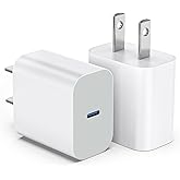 USB C Charger Block 2Pack 20W for iPhone 17 16 Fast Charging Wall Charger Plug with Type C Power Adapter for iPhone 17/16/16