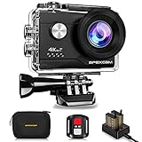 Apexcam 4K Action Camera 16MP Underwater Waterproof Camera 40M 170°Wide-Angle WiFi Sports Camera with 2.4G Remote Control with 2 Batteries 2.0'' LCD Ultra HD and Mounting Accessories Kit