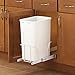 Knape & Vogt, 18.8 9.3 20-Inch PSW10-1-35-R-W in-Cabinet Pull Out Trash Can, White