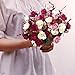 PETAFLOP Silk Flowers Fake Roses Artificial Flowers Wedding Flowers, Overall Diameter 10'' Pack of 4 Bunches
