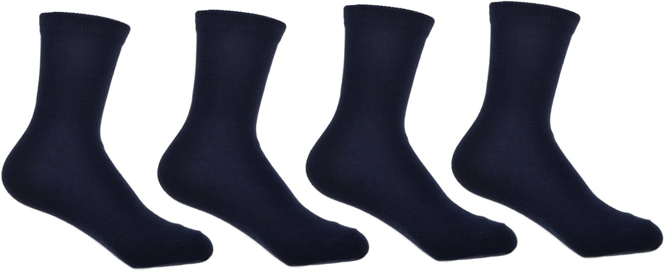 school socks 4 pairs of NAVY BLUE Boys Plain socks 69 Years Socks