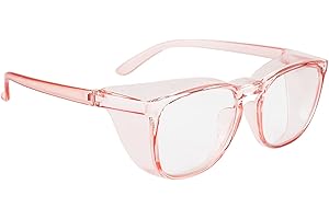 B.ANGEL Safety Glasses Safety Goggles Anti Fog, Blue Light Glasses for Men Women (Pink)