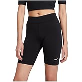 Nike Women's W NSW ESSNTL Bike Short LBR MR Leggings, Black/(White), M