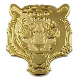 Gold Chenille TIGER School Pride Mascot Letterman's Jacket Lapel Pin 1"