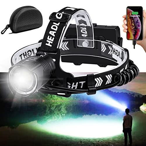 VASTFIRE Head Lamp 2000000 High Lumens Headlamp Rechargeable Spotand