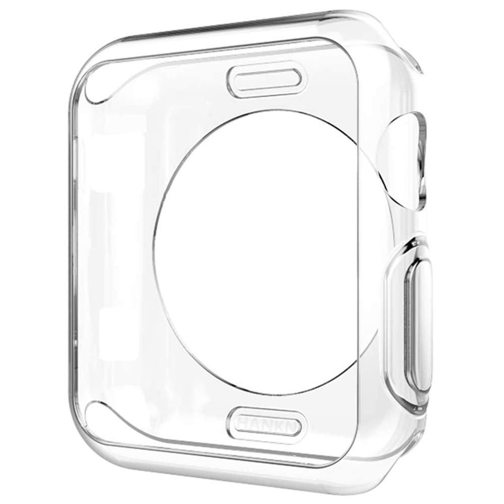 Miimall Compatible with Apple Watch Series 3/2/1 38mm, Soft TPU Bumper Protective Case Cover for Apple Watch Series 3/2/1 - Clear