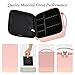 NiceEbag Travel Makeup Bag Portable Makeup Train Case for Women Cosmetic Case Storage Organizer with Adjustable Dividers for Cosmetics Make Up Tools Toiletry Jewelry Digital accessories,New Rose Gold