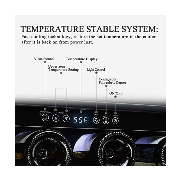 Wine-Cooler-Built-in-Multi-Size-Bottle-TS-1-series-Wine-refrigerator-Double-Layer-Tempered-Glass-Door-Stainless-Steel-Front-Ventilation-24-Inch-51-Bottles