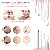 JPNK Blackhead Remover Tools 6 PCS with a Leather bag