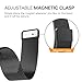 Fintie Galaxy Watch 46mm / Gear S3 Frontier Classic Band [Small], 22mm Milanese Loop Stainless Steel Replacement Smartwatch Bracelet Wrist Strap with [Unique Magnet Lock] for Women Men, Black