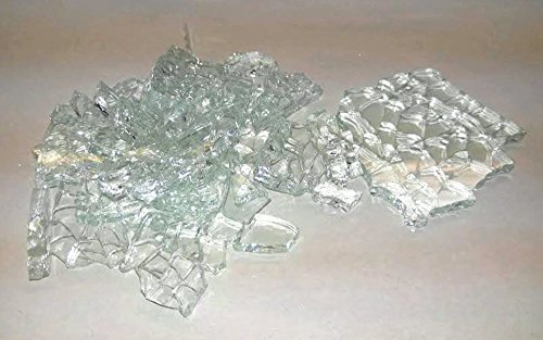 2 Lbs. Broken Tempered Glass for Craft and Art Projects - Clear, 1/4" Thick