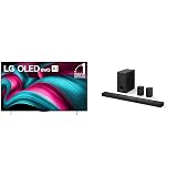 LG 42" OLED evo C5 4K Smart TV Bundle with S90TR 7.1.3-Channel OLED evo TV Matching Home Theater Soundbar with Rear Surround Speakers and Wireless Subwoofer, Wow Orchestra, Dolby Atmos