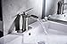 BWE Waterfall Spout Single Handle Bathroom Sink Faucet Basin Mixer Tap Open Channel Spout Brushed Nickel