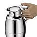 Alfi Pallas 1.0 L Glass Vacuum Chrome Plated Brass Thermal Dispenser Carafe, Metallic
