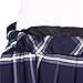 Urban CoCo Women's Elastic Waist Tartan Pleated School Skirt (Large, series 8 navy blue)