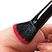 DOITOP 10Pcs Make Up Brushes Black Foundation Eyebrow Eyeliner Blush Cosmetic Concealer Brushes Super Soft Hair (black and red hair)