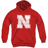 University of Nebraska Official Distressed Primary Youth Kids Boy/Girls Pull-Over Hoodie Sweatshirt