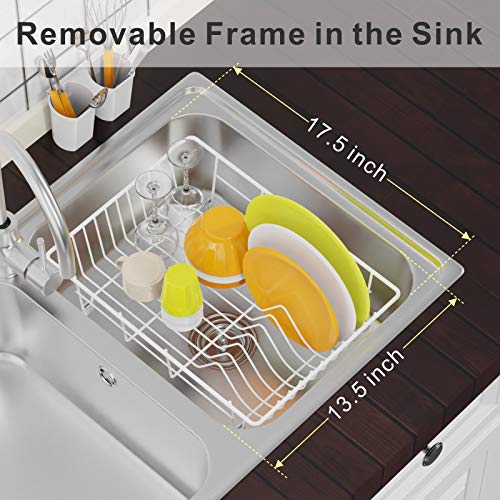 Dish Drying Rack, Ace Teah Small Dish Rack Drainer with Drain Board for