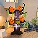Kemper King 8 Foot Halloween Inflatable Tree, Airblown Spooky Dead Tree and 4 Scary Pumpkins Lighted for Home Yard Garden Indoor and Outdoor Decoration
