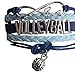 Volleyball Bracelet for Girls- Ideal Volleyball Gifts. Adjustable Charm Bracelet with Infinity Symbol & Silver Volleyball Charm. Fashionable Bracelet by SportyBella. (Blue)