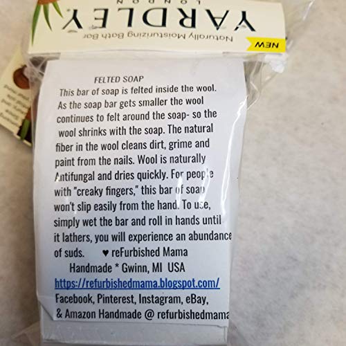 Yardley Creamy Coconut - Hand Felted Soap Bar